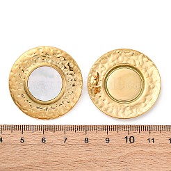 Pendientes de concha blanca natural de acero inoxidable 304&nbsp;EJEW-Z103-14G