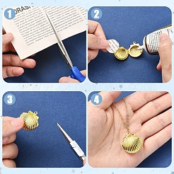 10 Stück Medaillon-Anhänger aus Messing in 2 Farben mit Rack-Beschichtung&nbsp;KK-YW9D8D-01