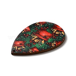 Grands pendentifs en bois imprimé simple face&nbsp;WOOD-H102-03B