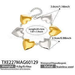 Zweifarbige Gliederarmbänder aus 316L-Chirurgenstahl für Damen&nbsp;WGE8595-03