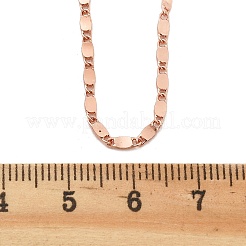 Collane a catena ovale in ottone per donna&nbsp;NJEW-D302-26RG