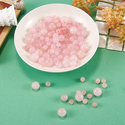 175 runde Perlen aus natürlichem Rosenquarz für die Schmuckherstellung&nbsp;DIY-SZ0005-98