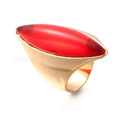 Fingerringe mit Pferdeauge aus Harz&nbsp;RJEW-R006-01G-01