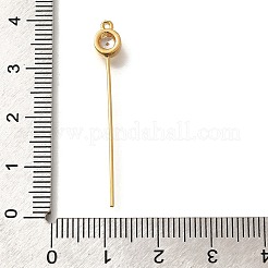 Messing-Mikro pflastern Zirkonia Anhänger bails&nbsp;KK-K294-06G
