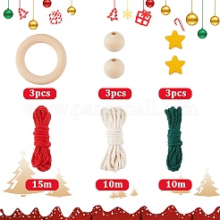 Weihnachts-DIY-Sets für handgefertigte Weihnachtsmann-Anhänger aus gewebter Baumwolle&nbsp;DIY-SC0028-12A