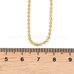 Colliers à chaîne à billes en laiton de 2 mm pour hommes et femmes&nbsp;NJEW-L012-04G