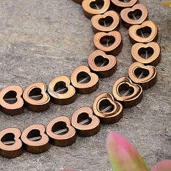 Elettrolitico cuore non magnetici fili di perline di ematite sintetico&nbsp;G-E295-11