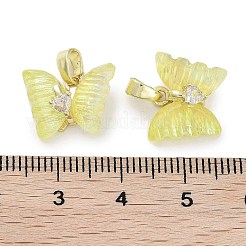 Vergoldete Messing-Anhänger mit Mikropavé-Fassung aus Zirkonia&nbsp;KK-R161-06G-08