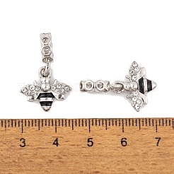 Charms pendenti europei in strass di cristallo in lega di placcatura a cremagliera&nbsp;FIND-C055-26P