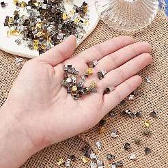 300 Stück 6 Farben faltbare Crimpenden aus Eisen&nbsp;IFIN-YW0003-25