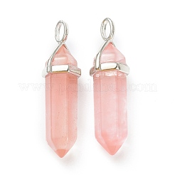 Pendentifs en verre de pierre pastèque&nbsp;G-M378-01P-A15