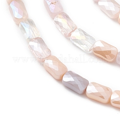 Brins de perles de verre de galvanoplastie de couleur dégradée&nbsp;X-GLAA-E042-01E