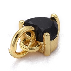 Breloques en laiton avec zircone cubique de micro pave&nbsp;KK-P192-08-G04