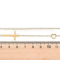 Colliers à maillons croisés en acier inoxydable 304 pour les personnes à caractère religieux&nbsp;NJEW-H093-03G