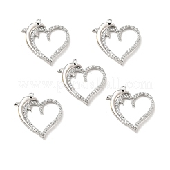 Pendentifs avec zircon cubiques à micro-pavés en laiton&nbsp;KK-E068-VB187