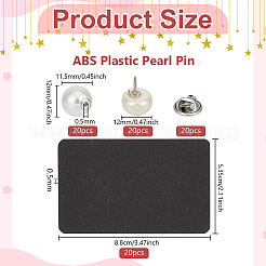 20 Stück ABS-Kunststoff-Perlenstift&nbsp;JEWB-BC0001-16A