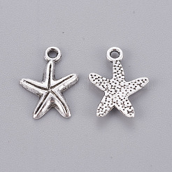Tibetischer stil Aluminium Anhänger & Charms&nbsp;TIBEP-A11478-AS-RS