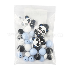 40 pièces 10 styles de perles de silicone&nbsp;SIL-FS0001-27A