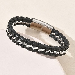 Geflochtene Armbänder aus Mikrofaser-Lederband&nbsp;BJEW-C153-01E