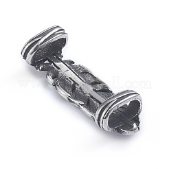 Retro 304 Edelstahl Schieber Charms/Schiebeperlen&nbsp;STAS-L243-009AS