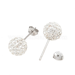 Regalos para ella día de san valentín 925 pendientes de plata de ley con rhinestone de cristal austriaco para niña&nbsp;Q286H011
