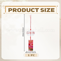 Campanelli eolici rotondi in vetro&nbsp;AJEW-WH0270-709B
