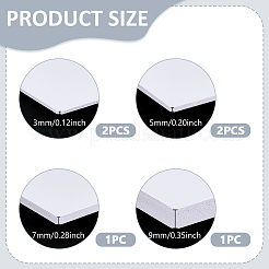 6 panneau rectangulaire en mousse PVC&nbsp;AJEW-GA0008-11