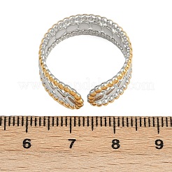 Offene Manschettenringe aus 304 Edelstahl für Damen&nbsp;RJEW-K301-04GP