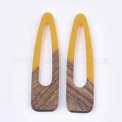 Grands pendentifs en résine et bois de noyer&nbsp;RESI-S358-99D