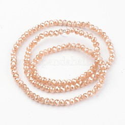 Chapelets de perles en verre électroplaqué&nbsp;EGLA-P018-3mm-FR-A05