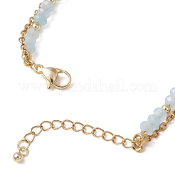 Bracciali multifilo regolabili in giada malese naturale e acciaio inossidabile 304&nbsp;BJEW-JB13035-04