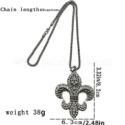 Halsketten mit Anhänger aus Legierung im tibetischen Stil mit Strassen für Damen und Herren&nbsp;RH2699-1