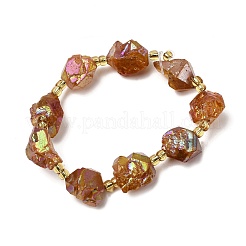 Brins de perles d'améthyste naturelle brute électroplaquée&nbsp;G-Z131-J02-05