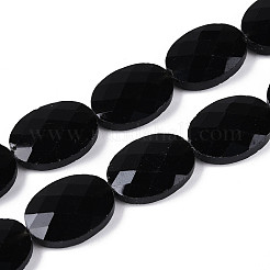 Fili di perline di onice nero naturale (tinti e riscaldati).&nbsp;G-S354-13x18-A01