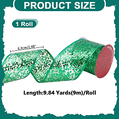 Funkelndes Polyester-Netzband mit Pailletten&nbsp;OCOR-WH0082-476