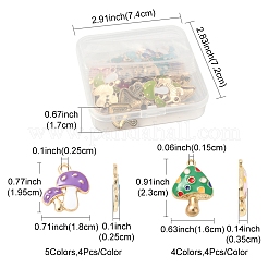 36 pièces 9 styles pendentifs en émail alliage thème automne&nbsp;ENAM-FS0002-95