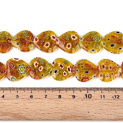 Chapelets de perles en verre de millefiori manuelles&nbsp;LAMP-T021-29F