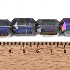 Perles en verre galvanisée&nbsp;EGLA-H002-A-15