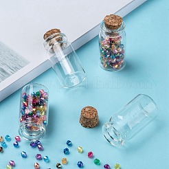Botellas de vidrio frasco de vidrio grano contenedores&nbsp;LS-AJEW-S074-02B