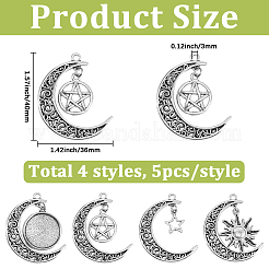 20 pz 4 stili pendenti in lega di stile tibetano&nbsp;FIND-BM0001-83