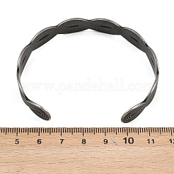 Geflochtene Wellenarmreifen aus chirurgischem Edelstahl 316&nbsp;BJEW-C125-02AS