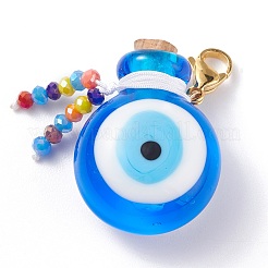 Decorazioni fatte a mano del pendente della bottiglia di profumo del malocchio del lampwork&nbsp;HJEW-JM00615
