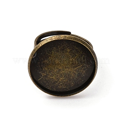Messing verstellbare Ringrohling Basis Cabochon Fassung Komponenten&nbsp;KK-O003-05AB-NF