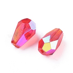 Perle di vetro ceco trasparente galvanizzato&nbsp;GLAA-I045-07