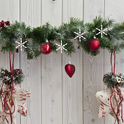 Decorazione pendente in vetro con fiocco di neve&nbsp;HJEW-GO00054