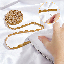 Bordure en dentelle ondulée en polyester à repasser/coudre&nbsp;OCOR-WH0090-027
