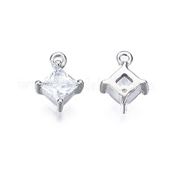 Langlebige verzierte 925 Zirkonia Charms aus Sterlingsilber&nbsp;STER-ZX003-01P-NF