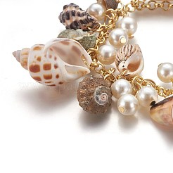 Natürliche Muschelschale Charm Armbänder&nbsp;BJEW-WH0005-01P