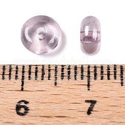 Perles de rocaille en verre teintées transparentes&nbsp;SEED-T007-02J