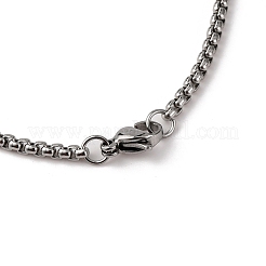 Leoparden-Legierung Kristall Strass schwarz Emaille Anhänger Halsketten für Männer&nbsp;FS-WG82C69-02